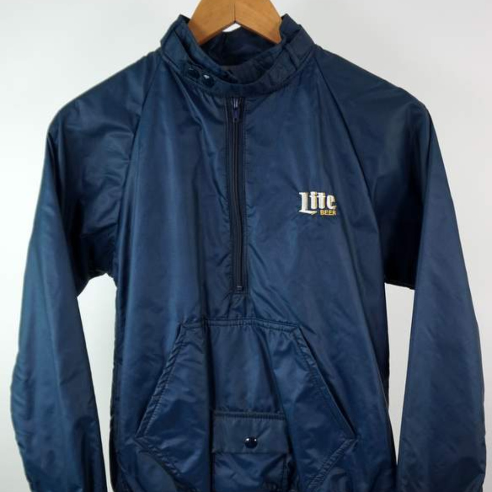 VTG Miller Lite Beer Windbreaker Pullover Jacket